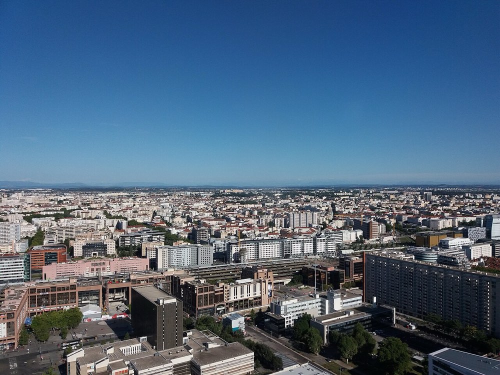 Le quartier de la Part-Dieu à Lyon vu depuis la tour Part-Dieu